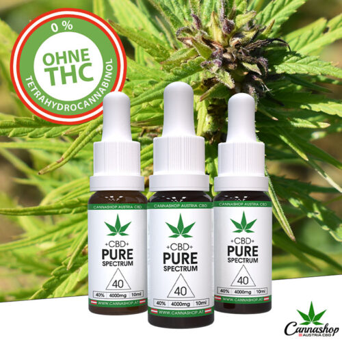 CBD Öl 40% THC-frei – 30 ml PURE (3×10 ml)